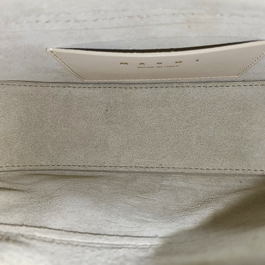 Leather Shoulder Bag White