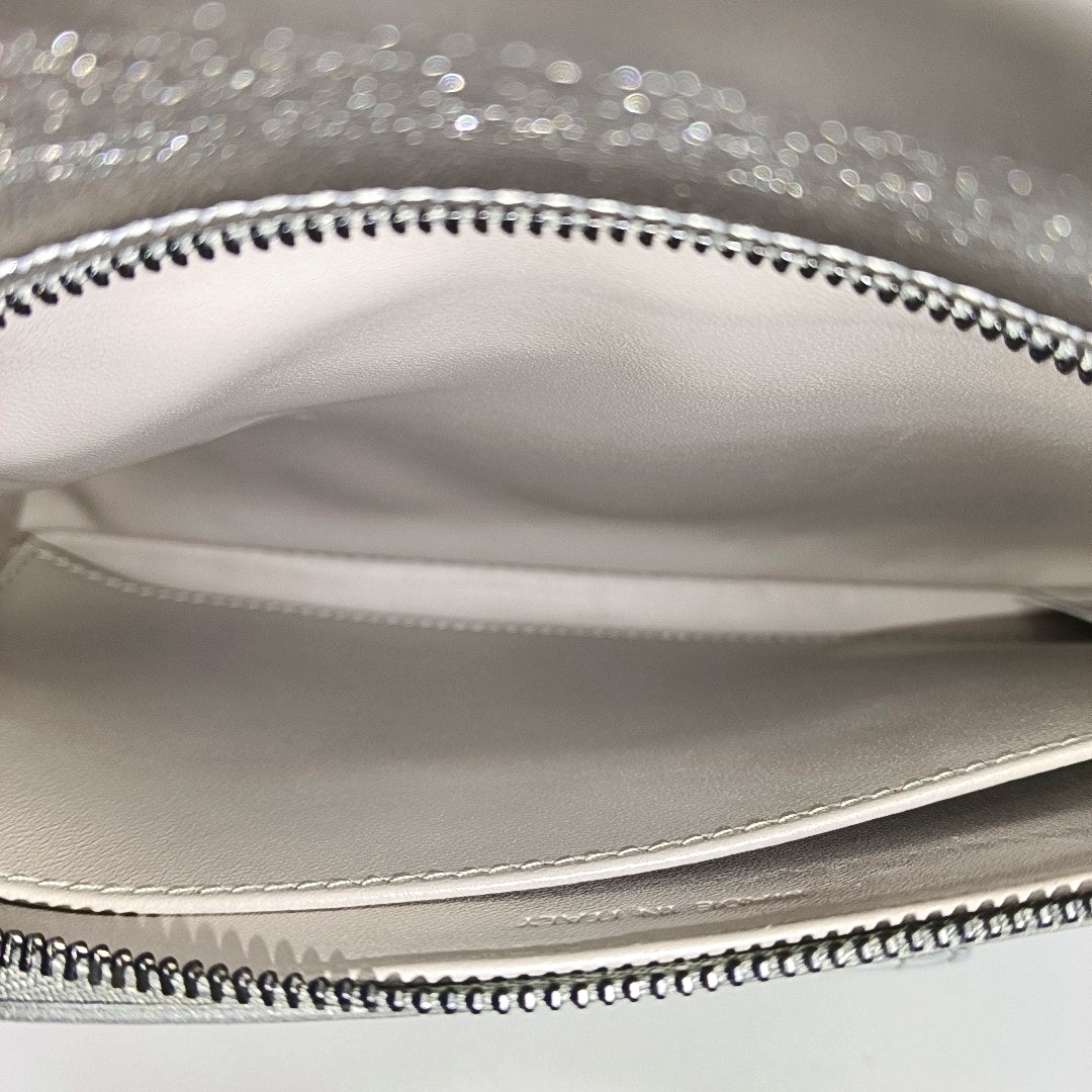 Diordouble Medium Calfskin Silver