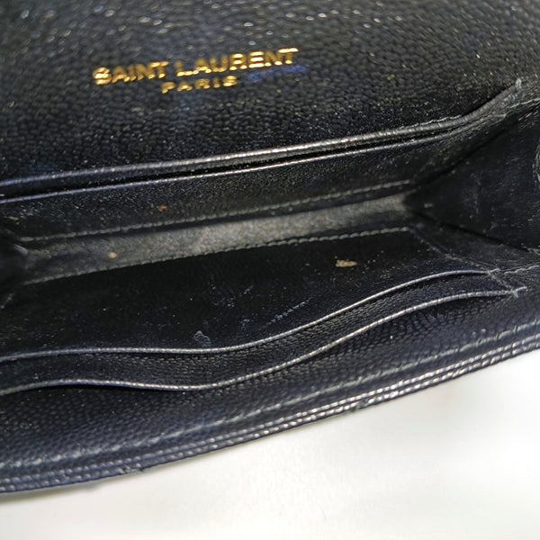 MONOGRAM Small Chevron Calfskin Black Wallet