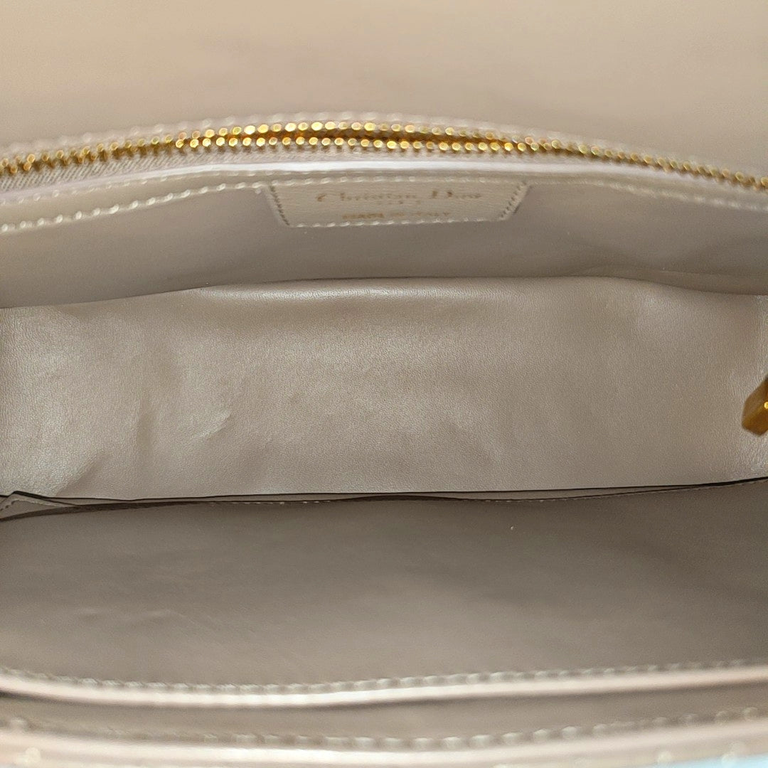 Dior Caro Medium Cannage Calfskin Gray