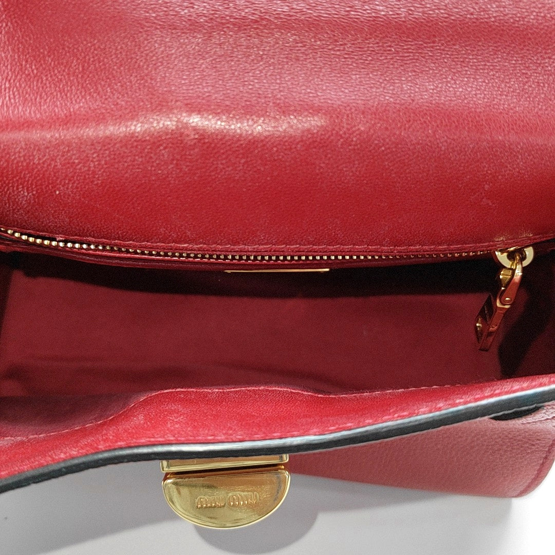 Calfskin Shoulder Bag Red