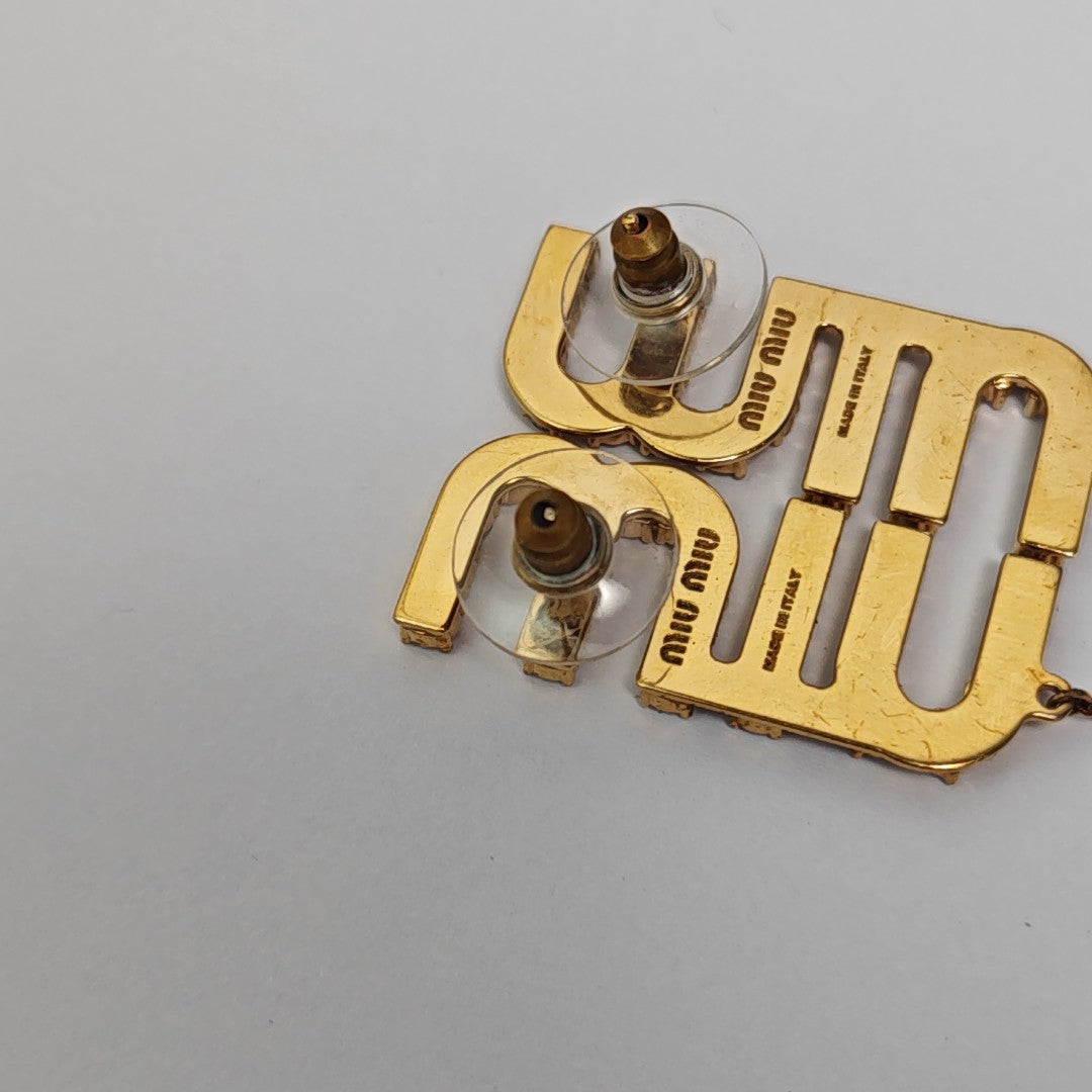 Metal Clear Stud Earrings
