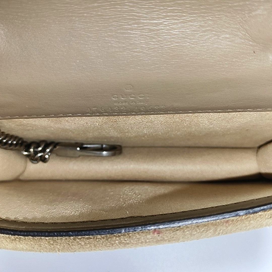 Dionysus Super Mini Monogram Coated Canvas Beige