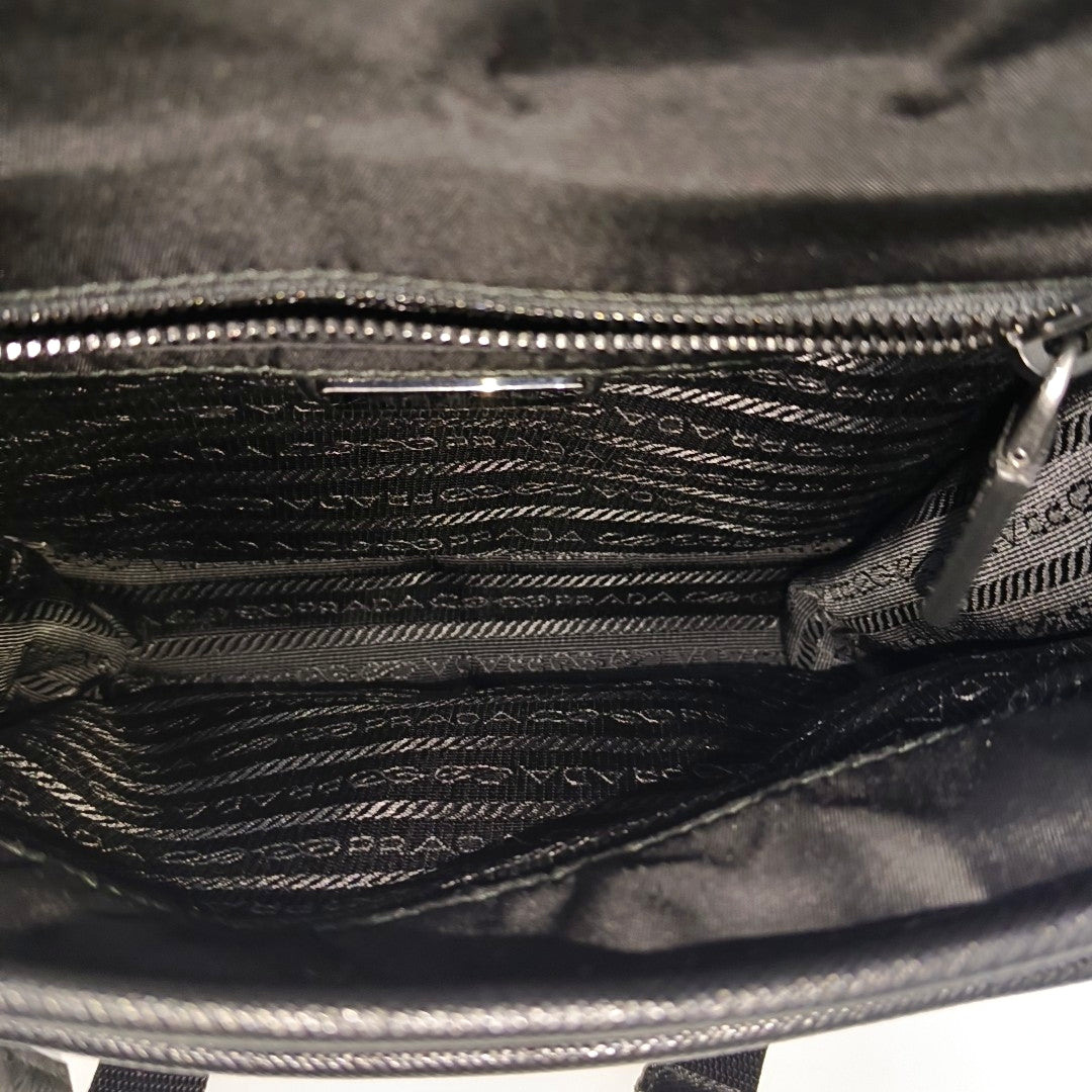 Nylon Shoulder Bag Black