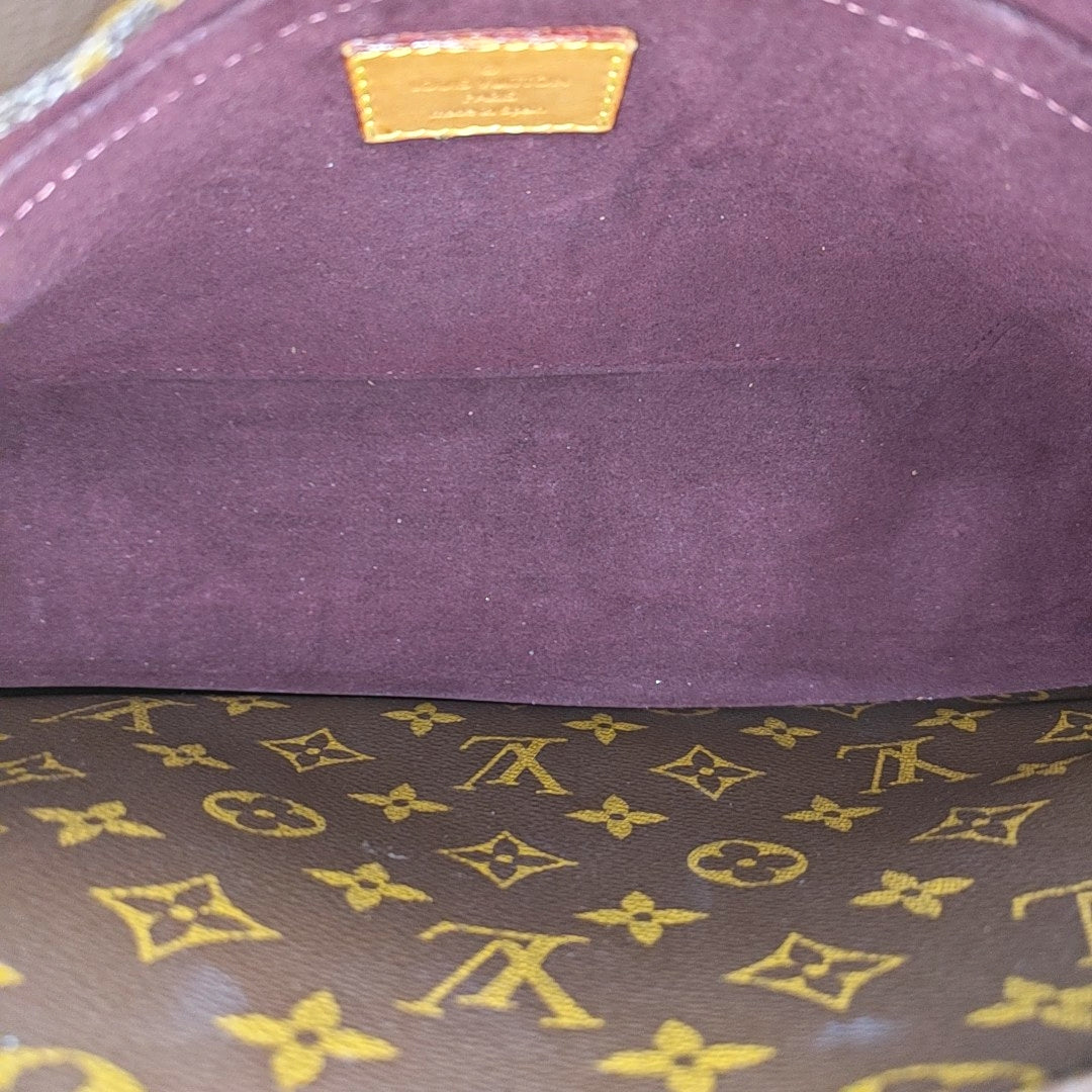 MONTAIGNE Monogram Coated Canvas Brown