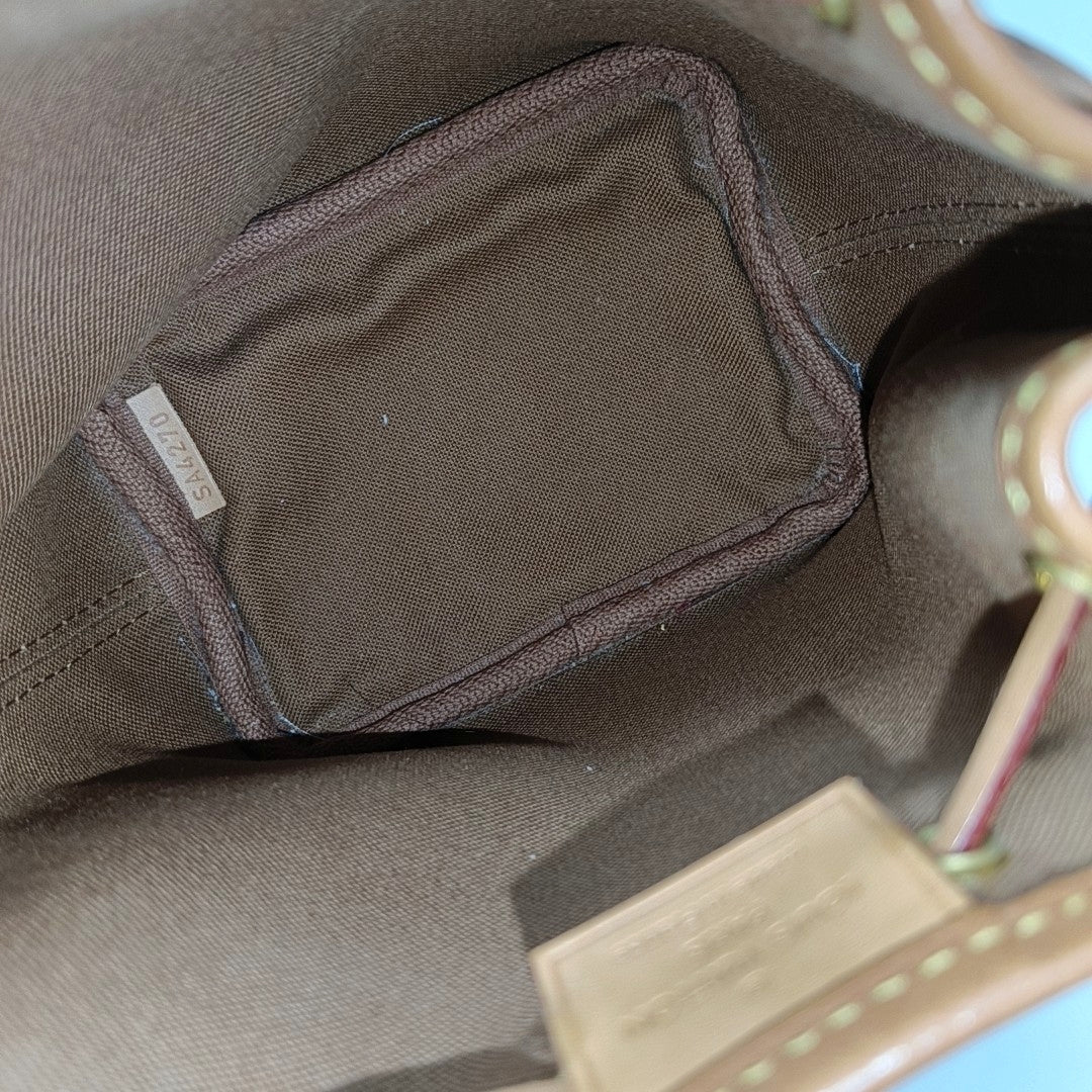 NÉONOÉ Nano Monogram Coated Canvas Brown
