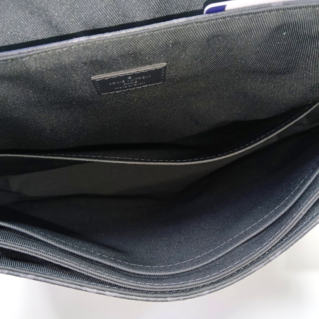 DISTRICT MM Monogram Coated Canvas Black