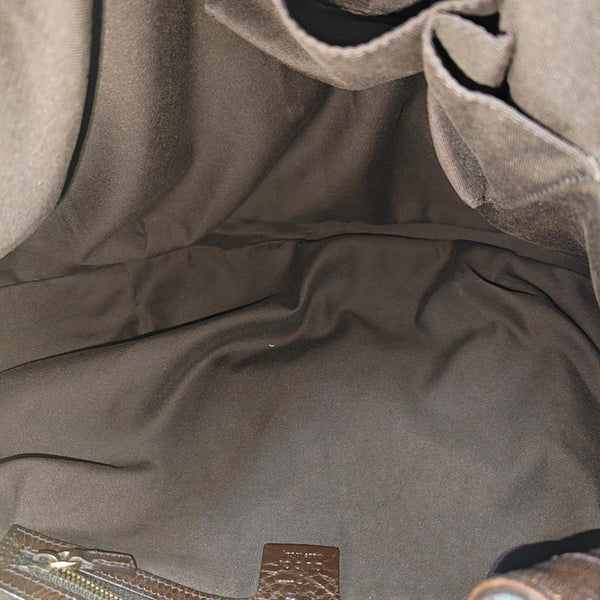 Monogram Canvas Tote Bag Brown