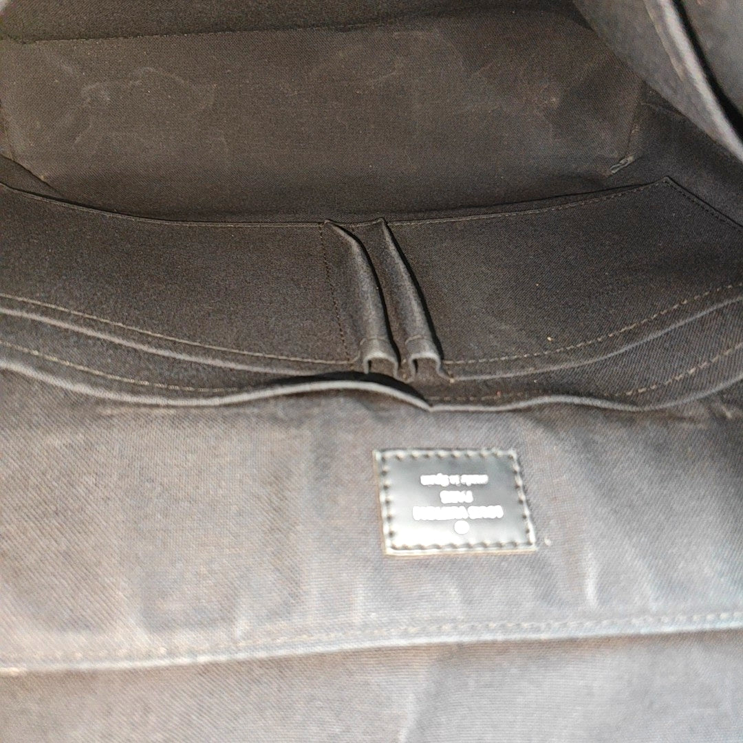 DISTRICT MM Damier Graphite Coated Canvas Gray