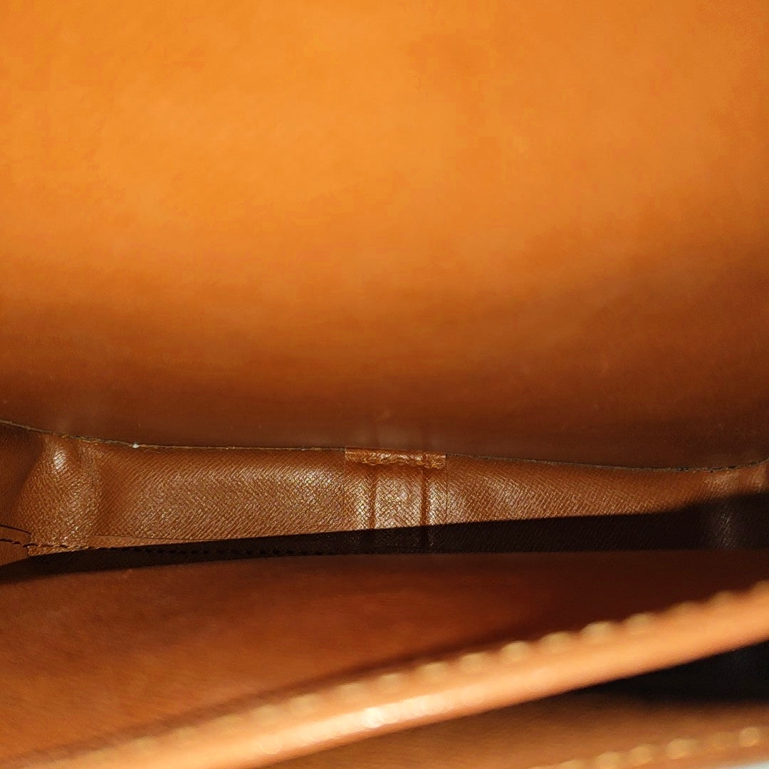 CARTOUCHIERE MM Monogram Coated Canvas Brown