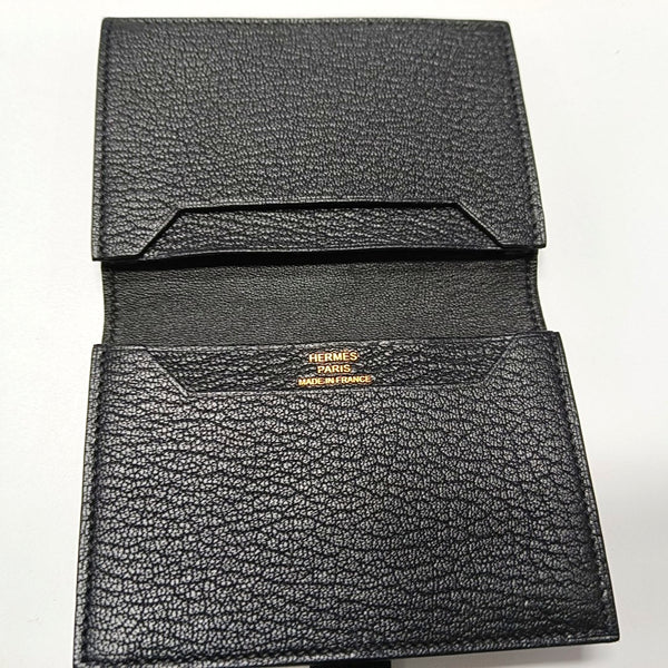 Bearn Mini Lambskin Black Card Holder
