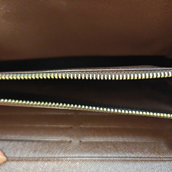 PORTE MONNAIE Damier Ebene Coated Canvas Brown