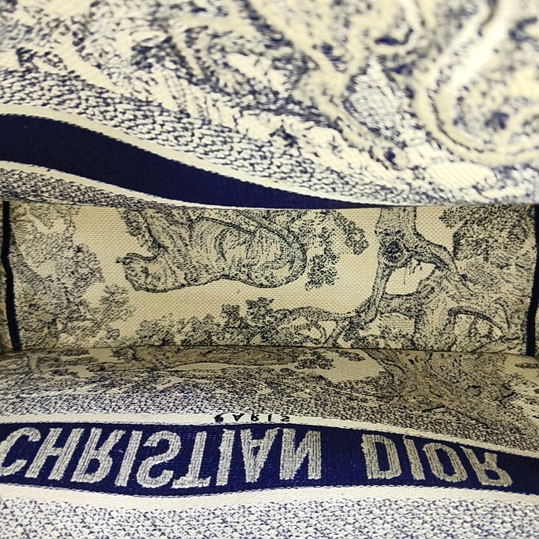 Book Tote Large Fabric Blue