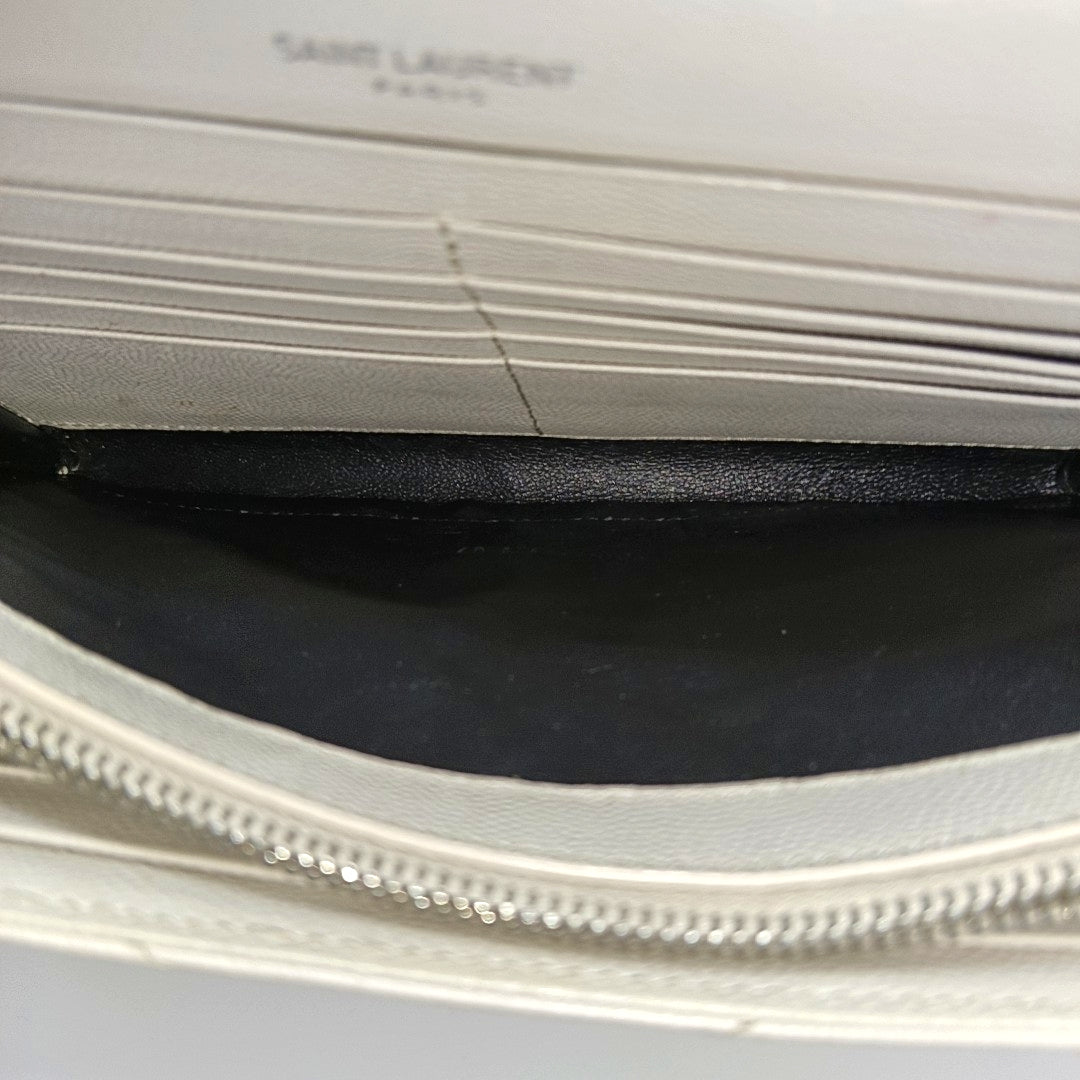 MONOGRAM Medium Chevron Calfskin White