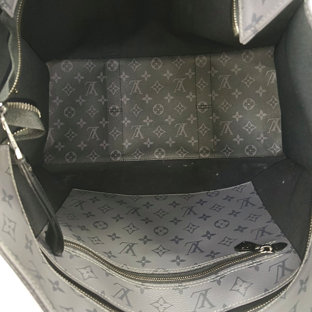 NEW CABAS ZIPPE GM Monogram Coated Canvas Gray