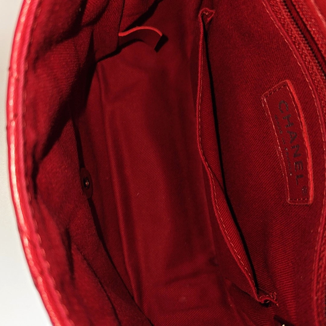 Quilted Calfskin Shoulder Bag Red