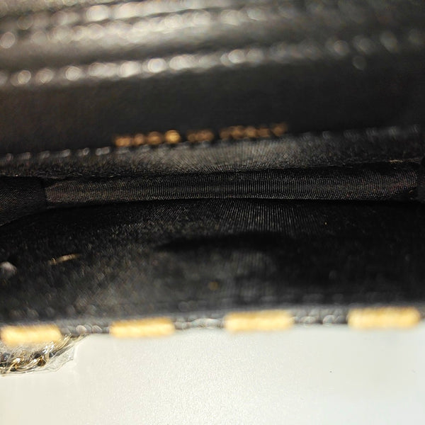 Quilted Straw Shoulder Bag Multicolor
