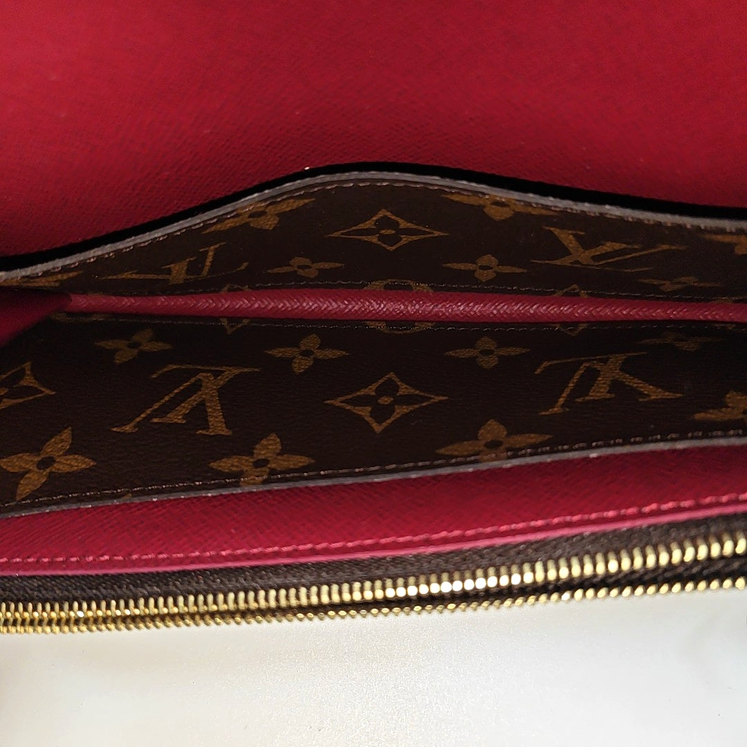EMILIE Monogram Coated Canvas Brown Wallet