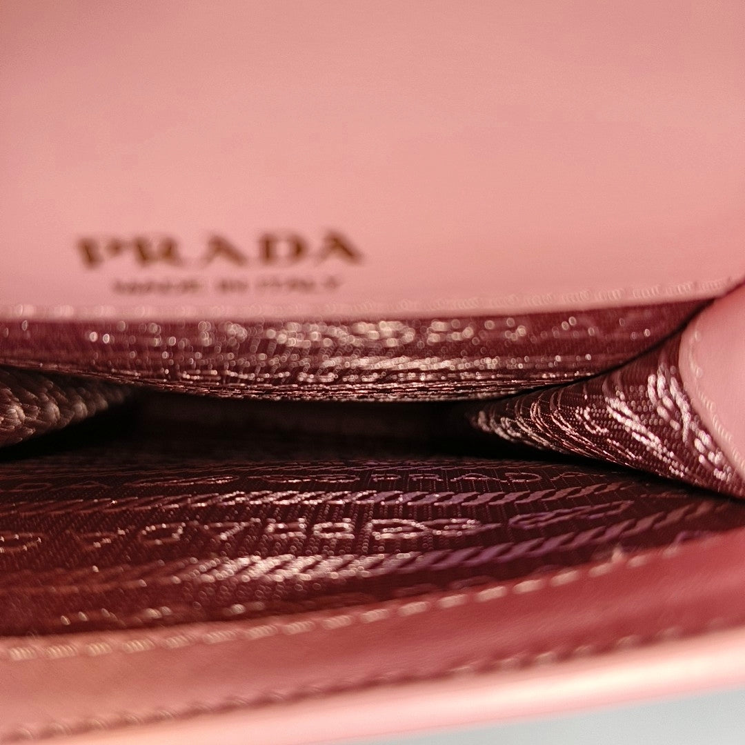 Saffiano Calfskin Shoulder Bag Pink