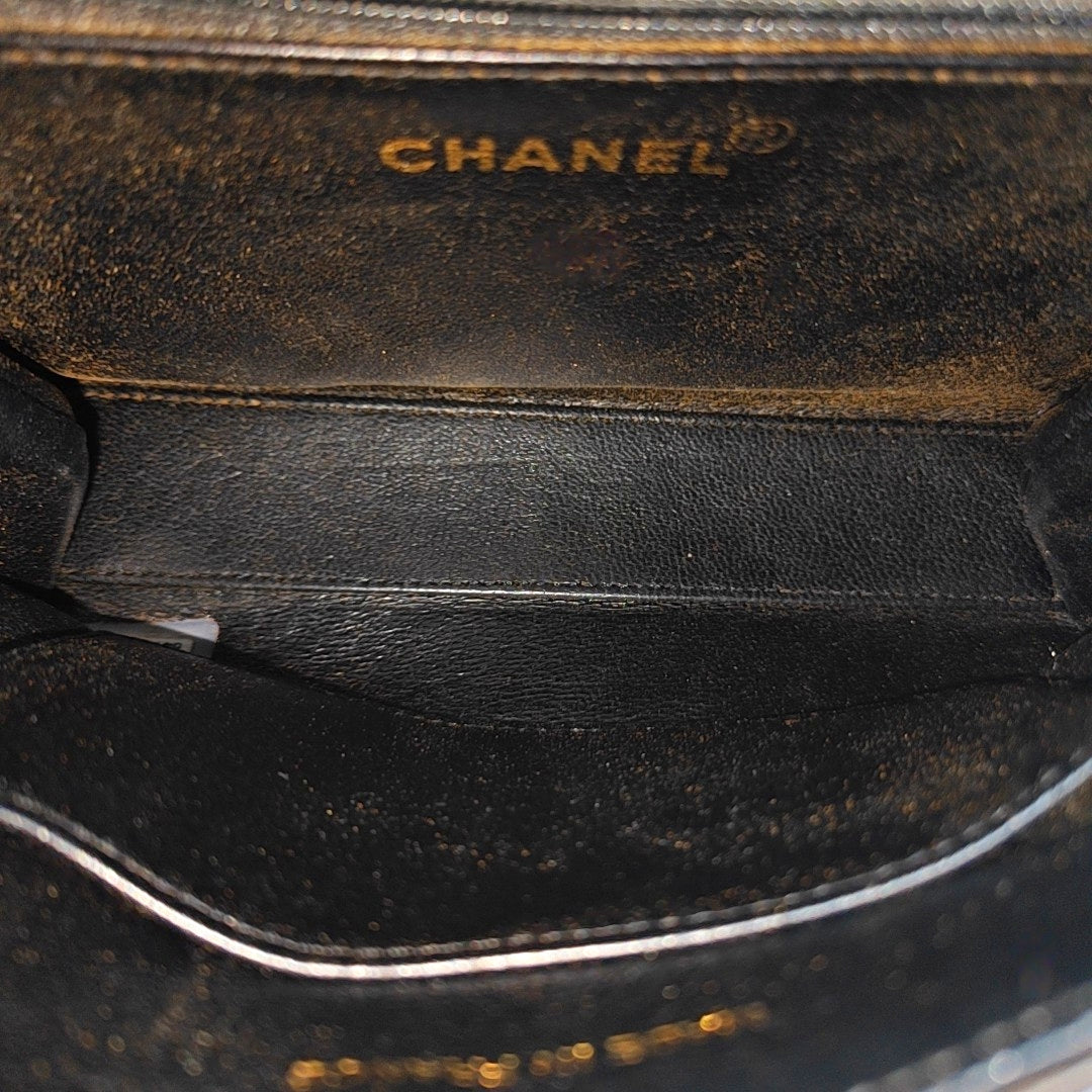 Lambskin Top Handle Bag Brown