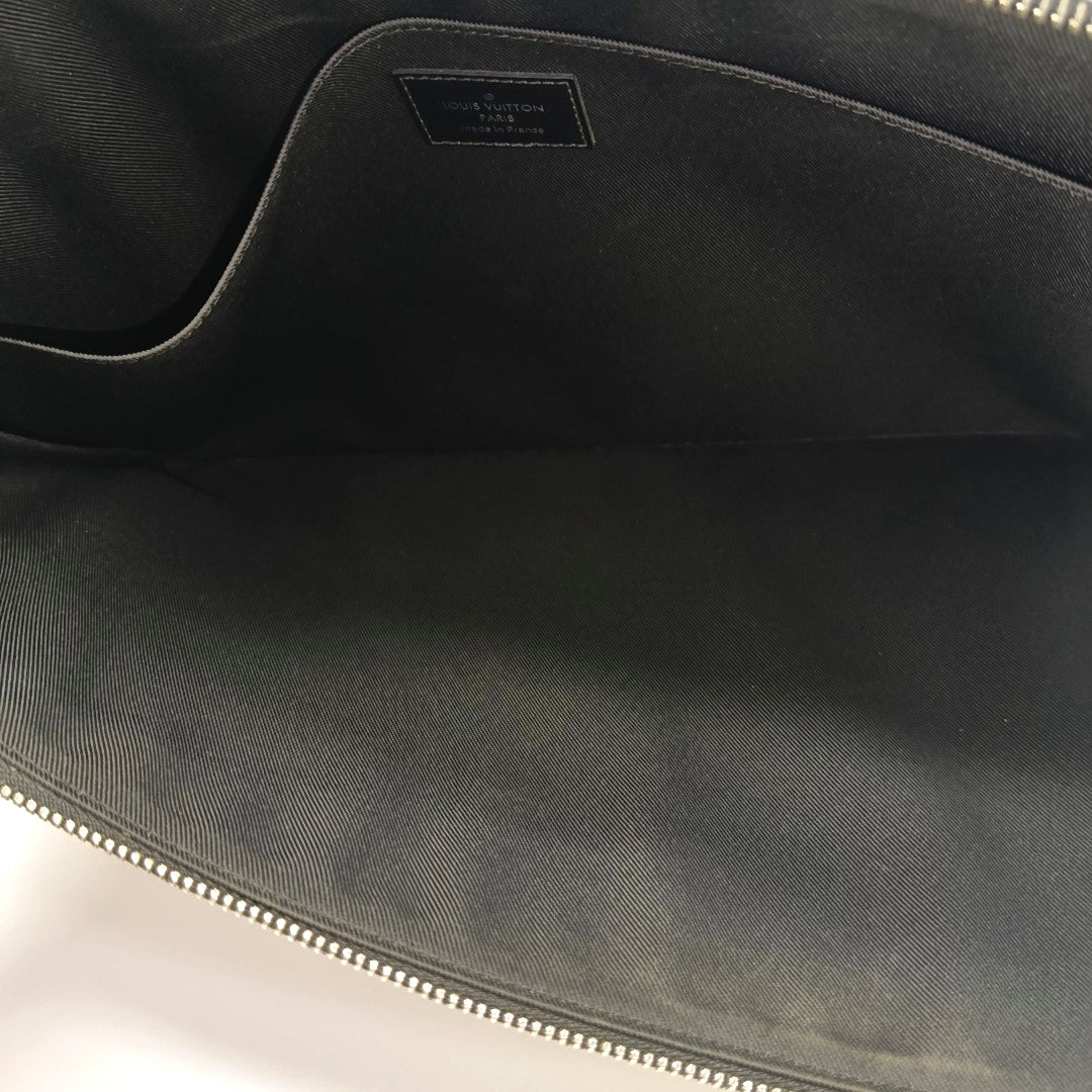 Damier Graphite Coated Canvas Clutch Gray