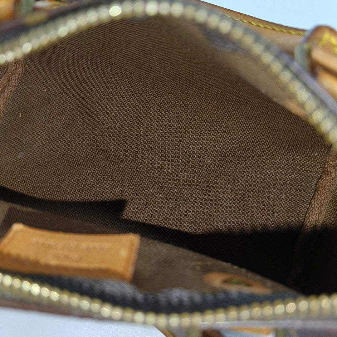SPEEDY Nano Monogram Coated Canvas Brown