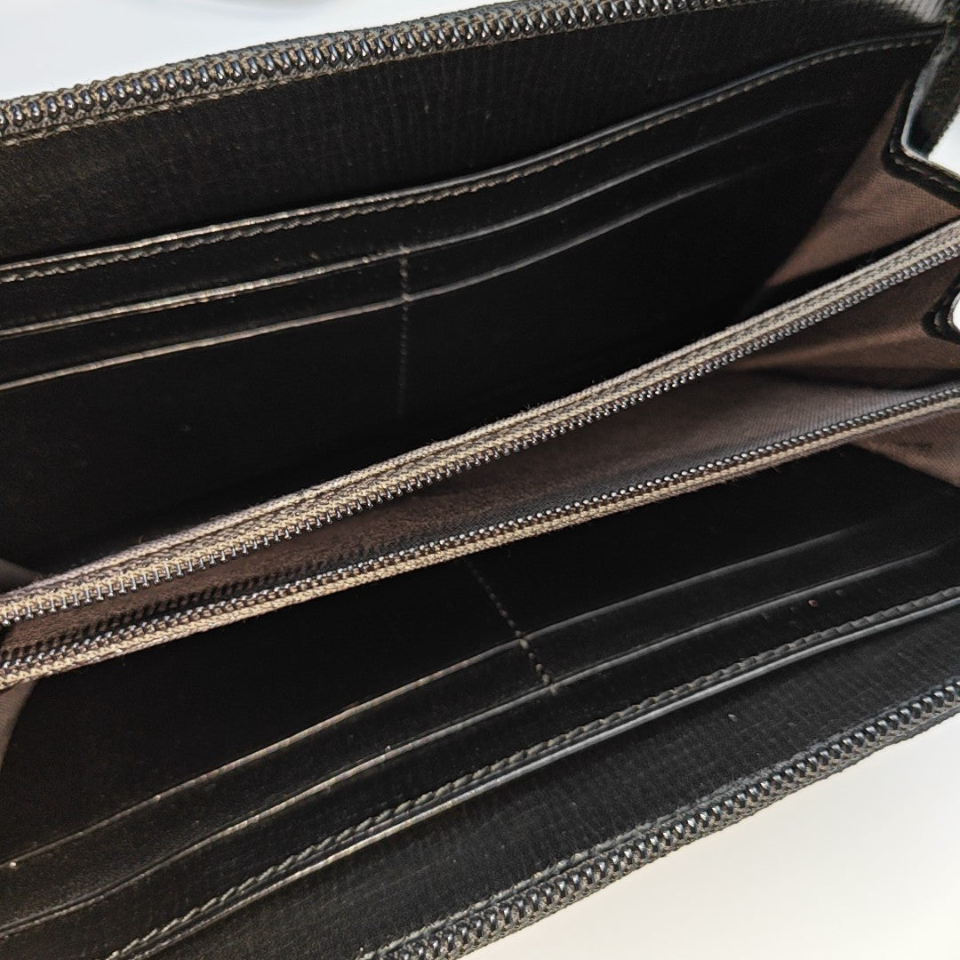 Coated Canvas Wallet Black