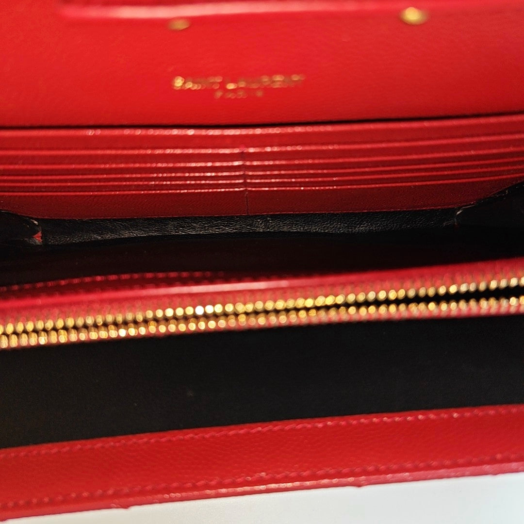 MONOGRAM Medium Chevron Calfskin Red