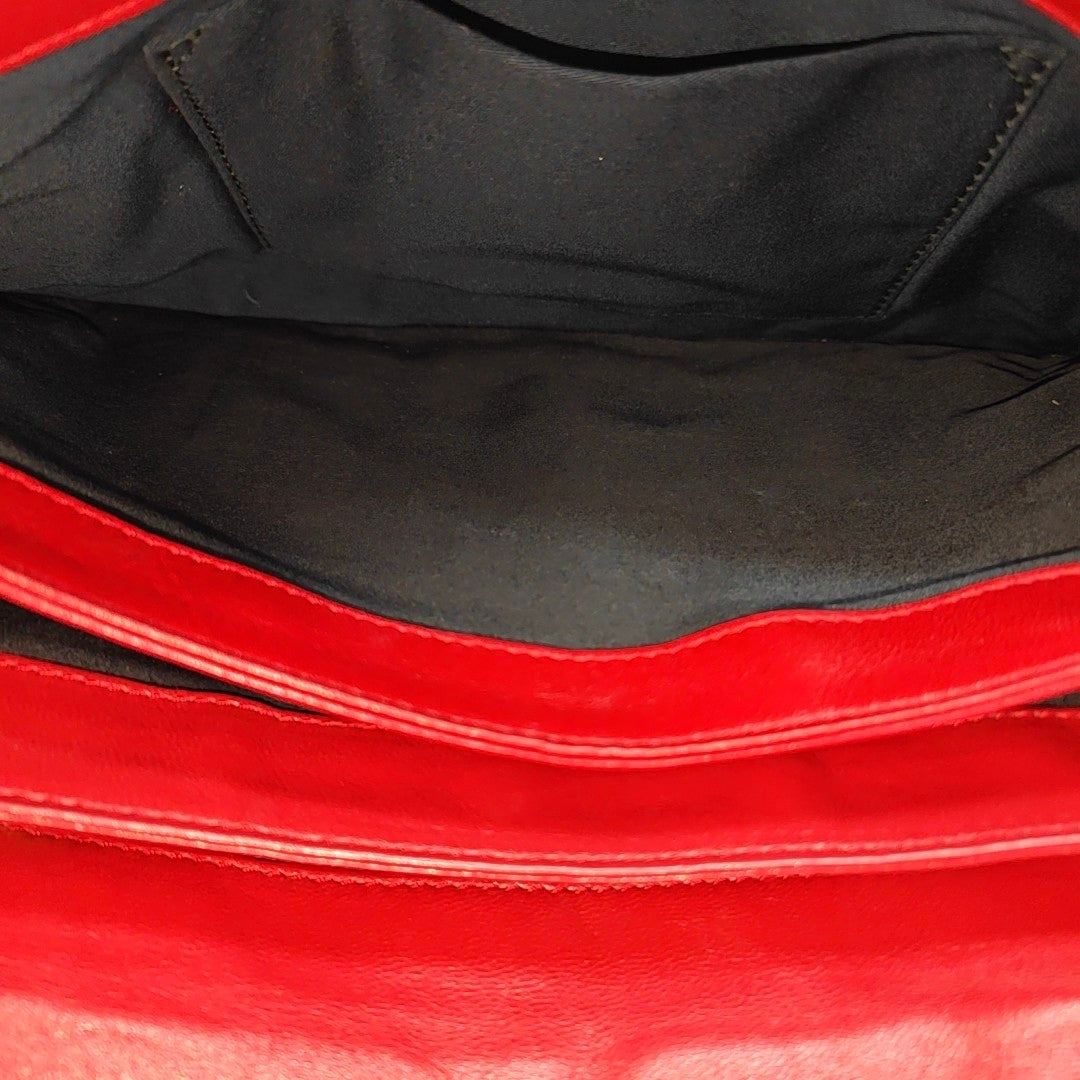 Lambskin Clutch Red