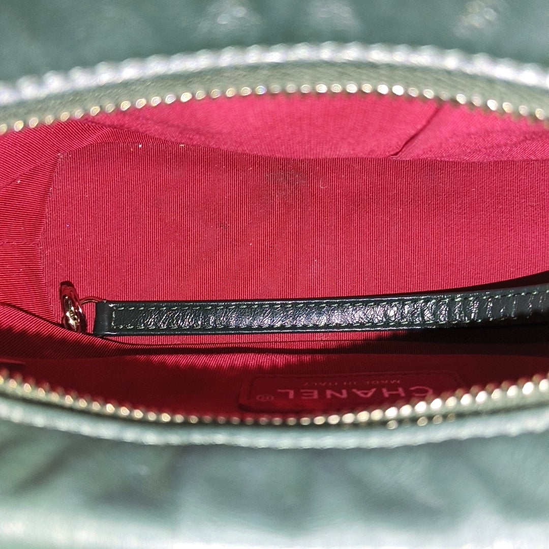 GABRIELLE Small Quilted Calfskin Green