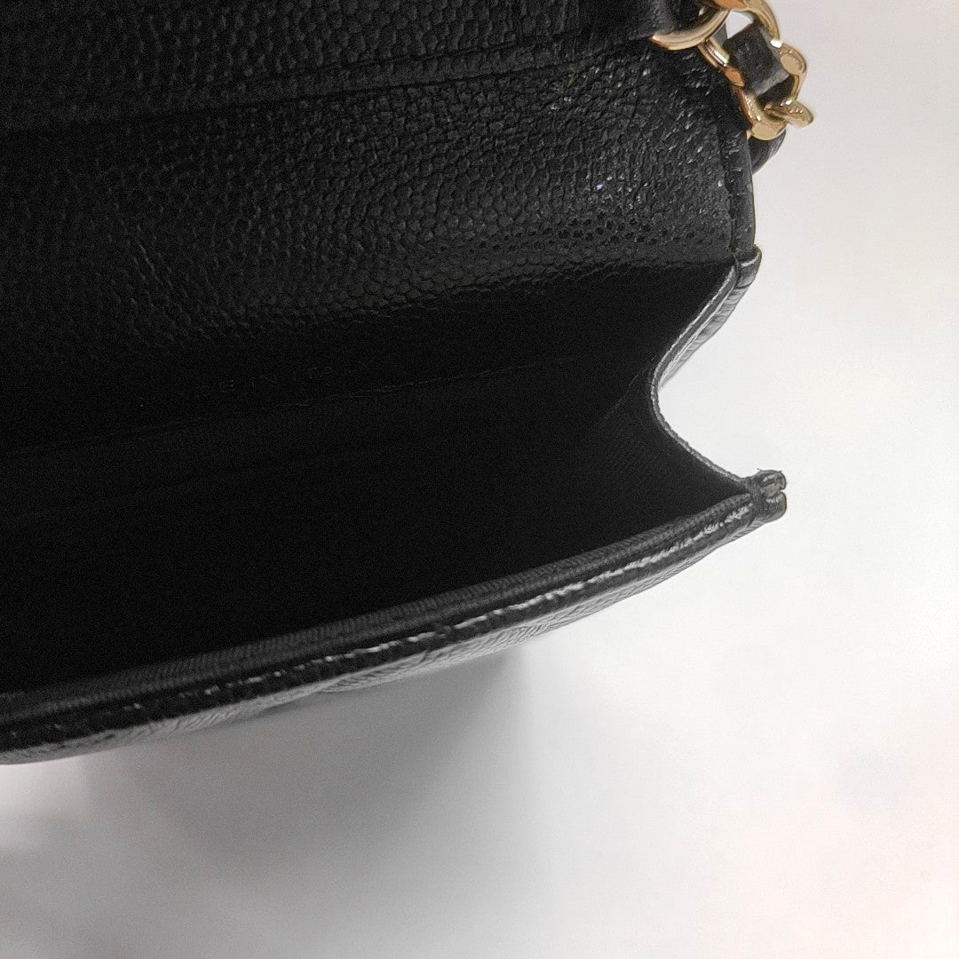 Quilted Calfskin Shoulder Bag Black