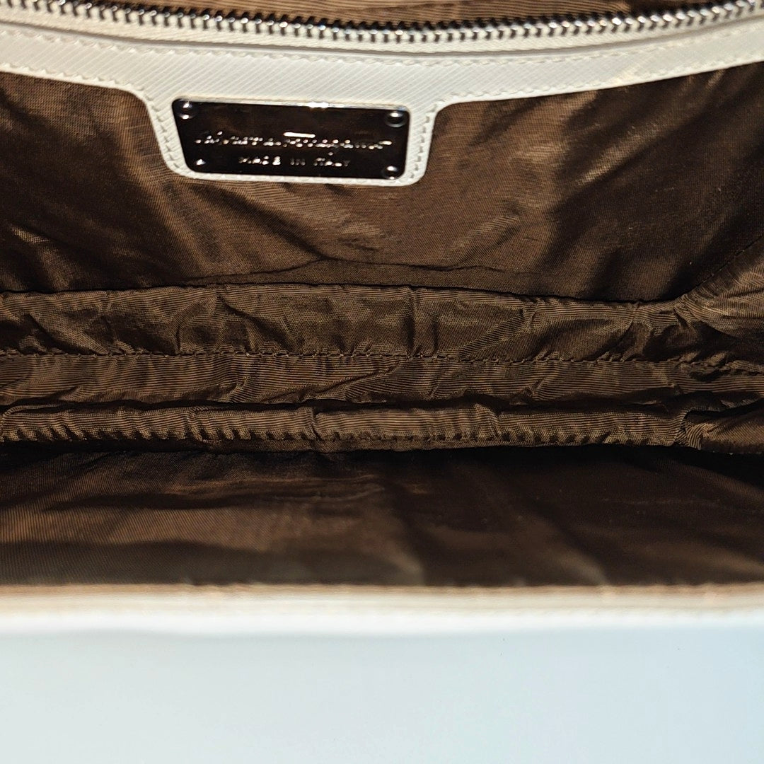 Calfskin Crossbody Bag White