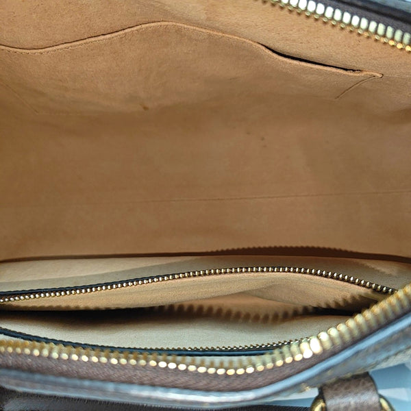 Ophidia Medium Monogram Coated Canvas Beige