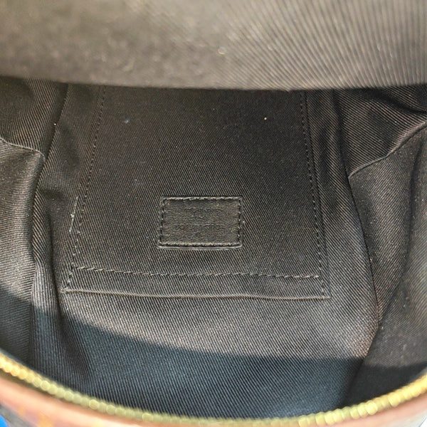 Authenticated pre-owned  PALM SPRINGS Mini Monogram Coated Canvas Brown - Backpack at Looply