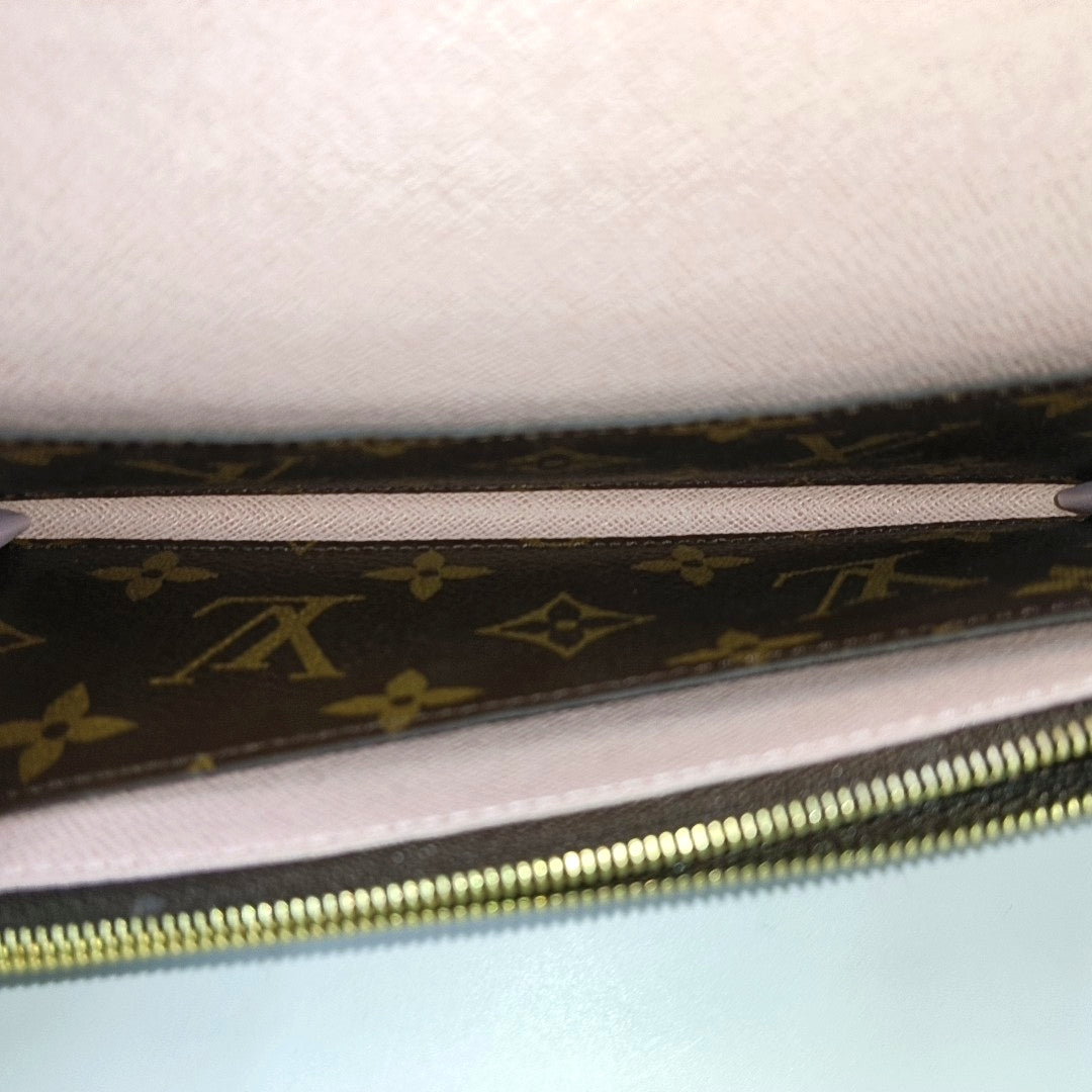EMILIE Monogram Coated Canvas Brown Wallet