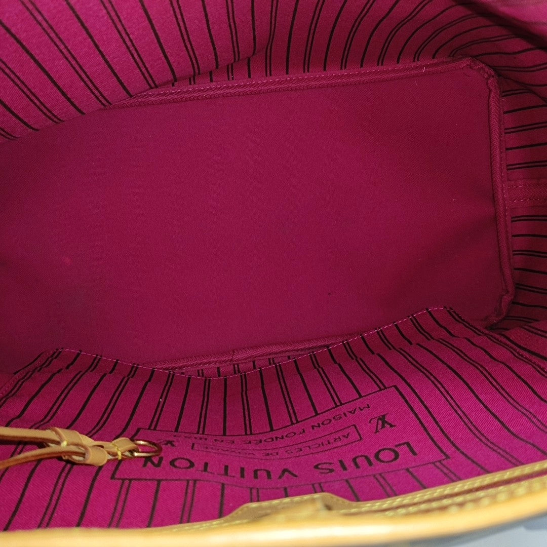 NEVERFULL Monogram Coated Canvas Brown