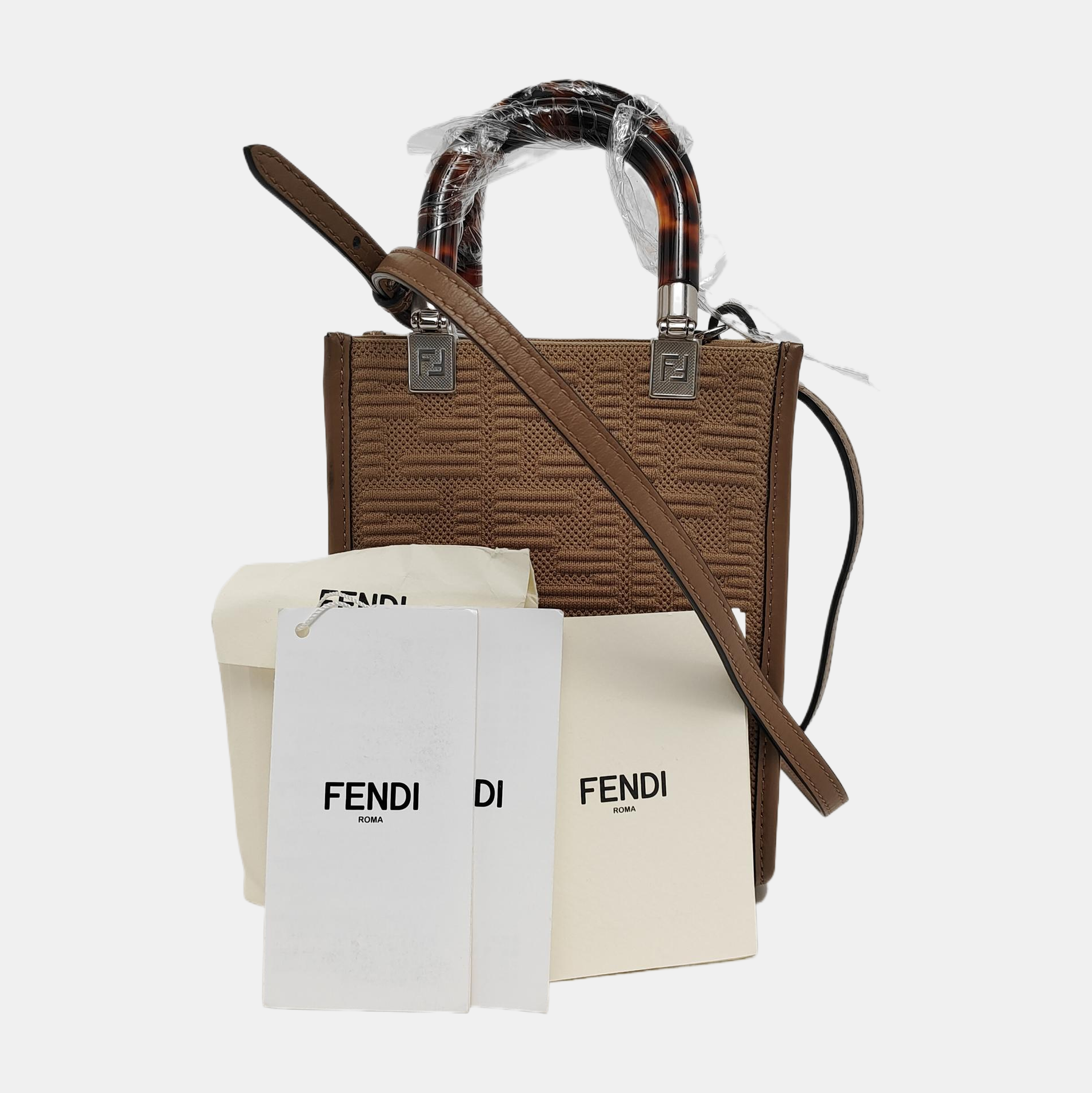 Authenticated pre-owned  Sunshine Mini Canvas Brown - Tote Bag at Looply