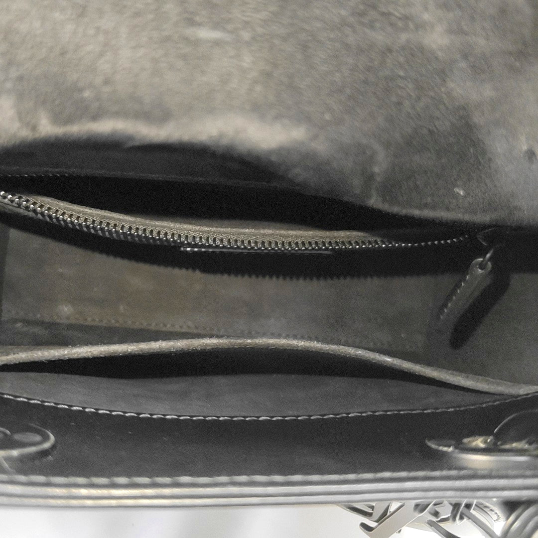 Lady Dior Small Cannage Calfskin Black