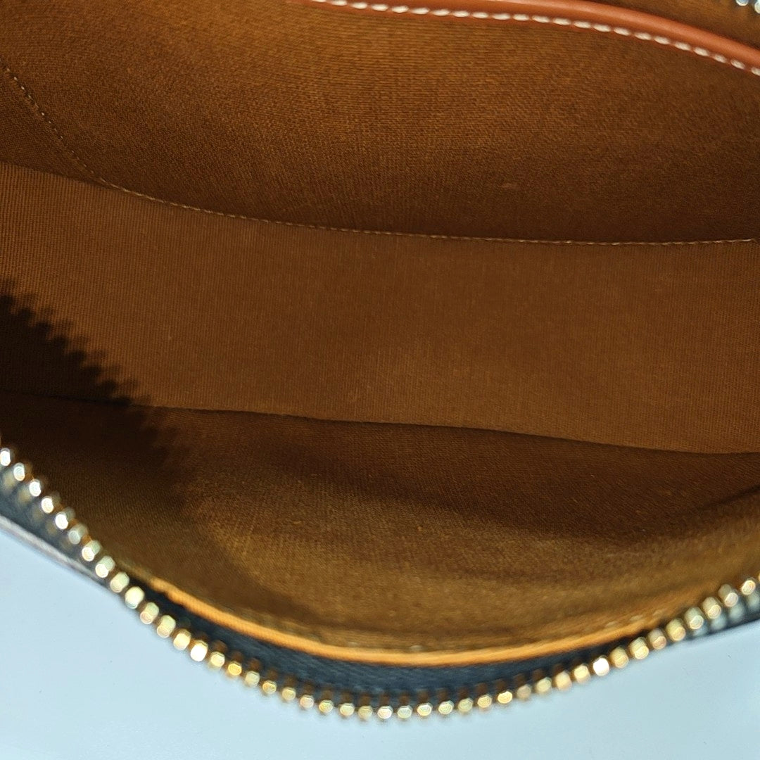 Authenticated pre-owned  AVA Coated Canvas Brown - Top Handle Bag at Looply