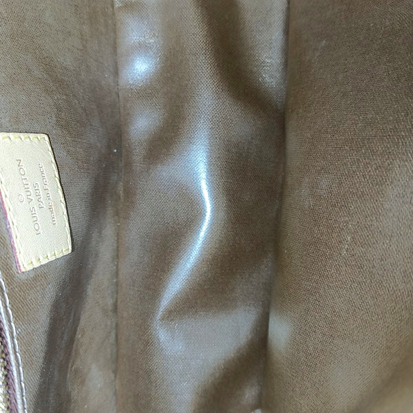 Monogram Coated Canvas Clutch 25 Brown