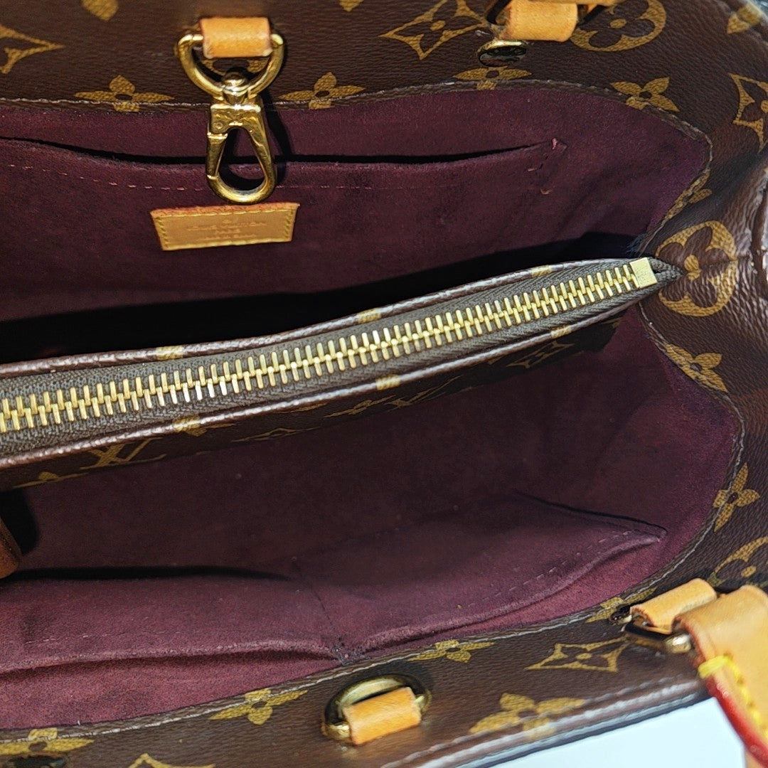 MONTAIGNE BB Monogram Coated Canvas Brown