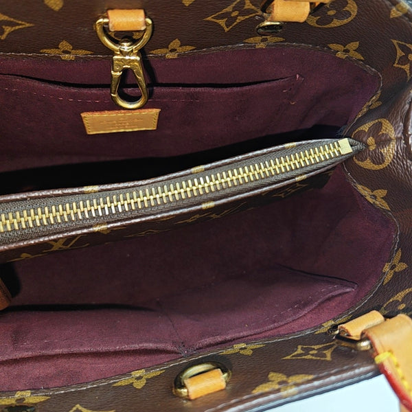 MONTAIGNE BB Monogram Coated Canvas Brown