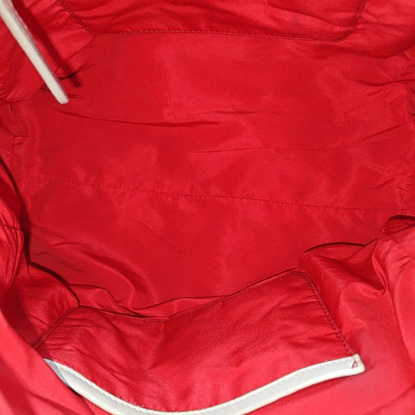 Quilted Canvas Tote Bag Red