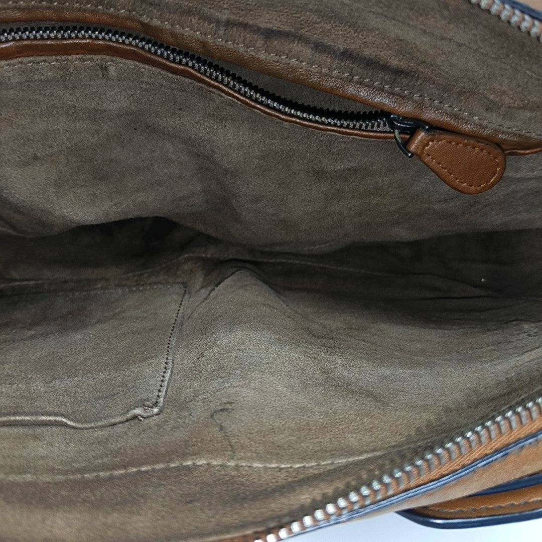 Calfskin Shoulder Bag Brown