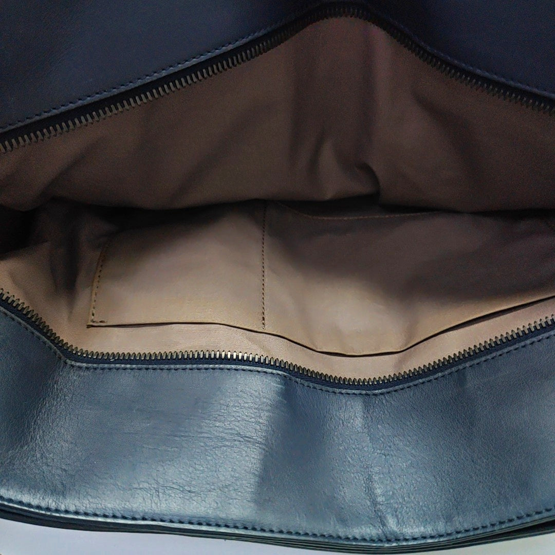 Calfskin Shoulder Bag Blue