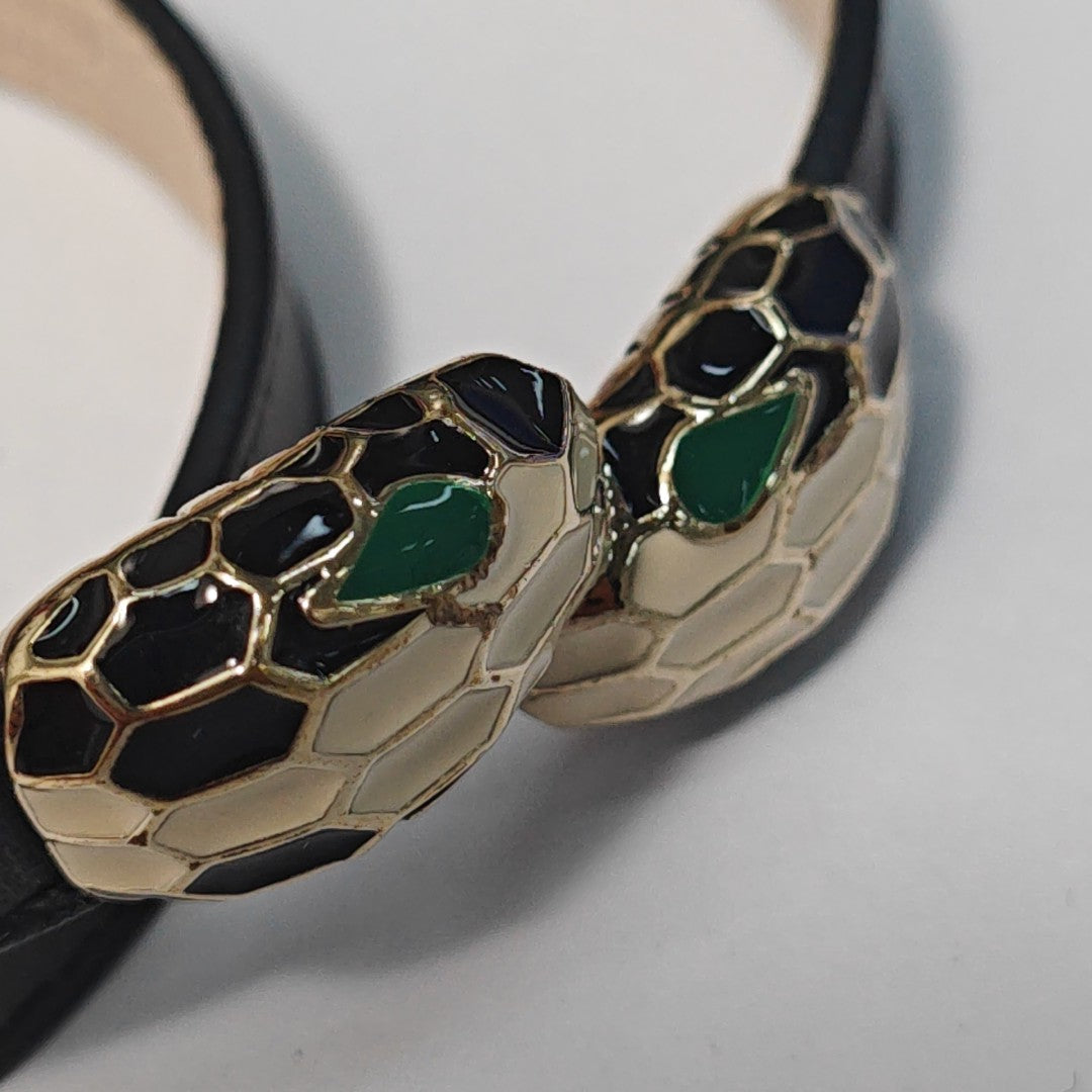 SERPENTI Metal Black Bangle