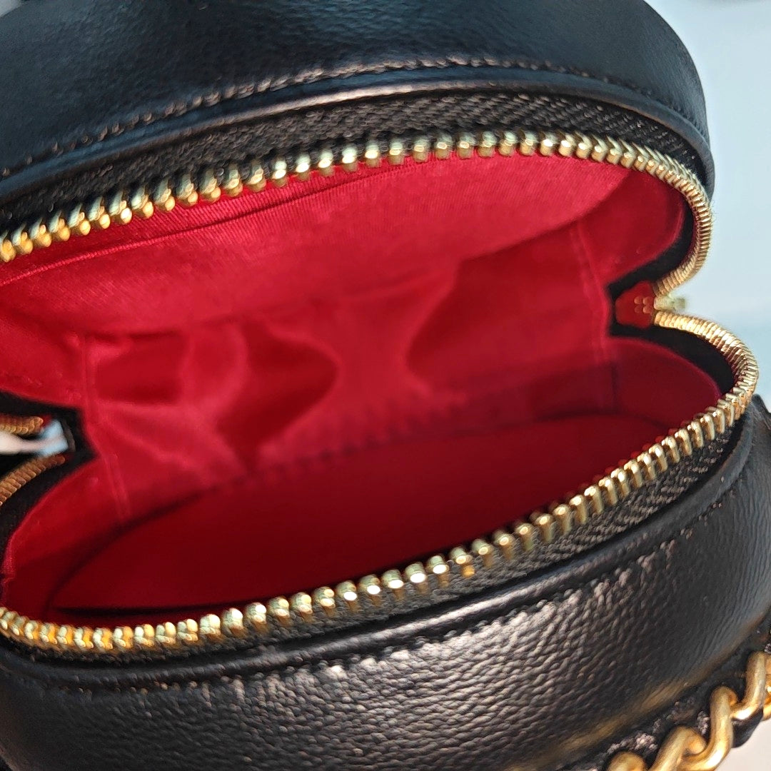 Quilted Lambskin Shoulder Bag Black