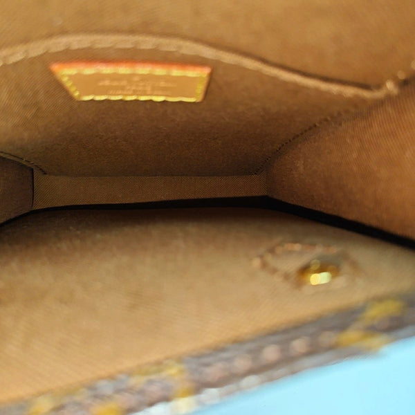 SAC PLAT Mini Monogram Coated Canvas Brown
