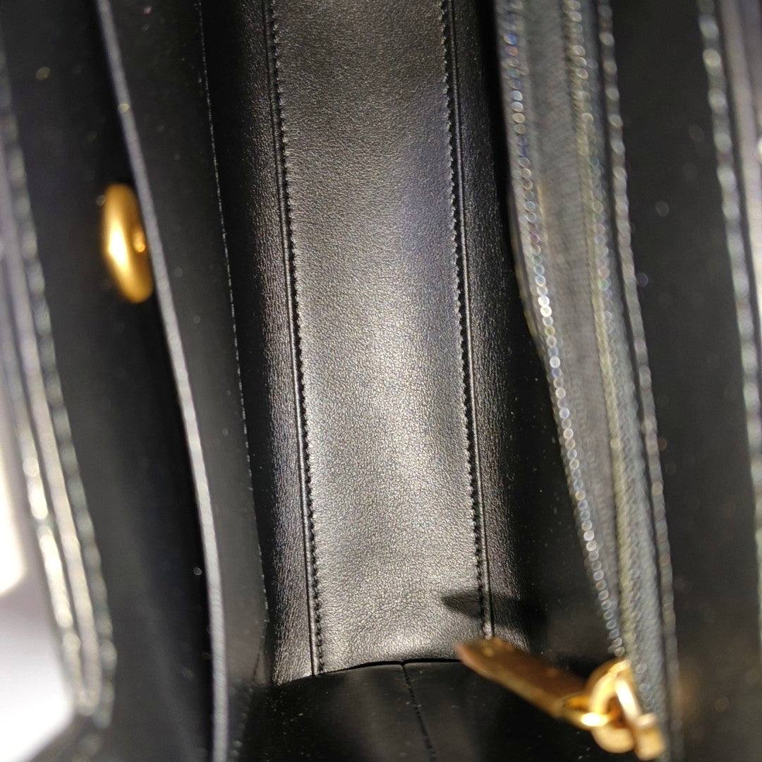 KELLY Mini Quilted Calfskin Black