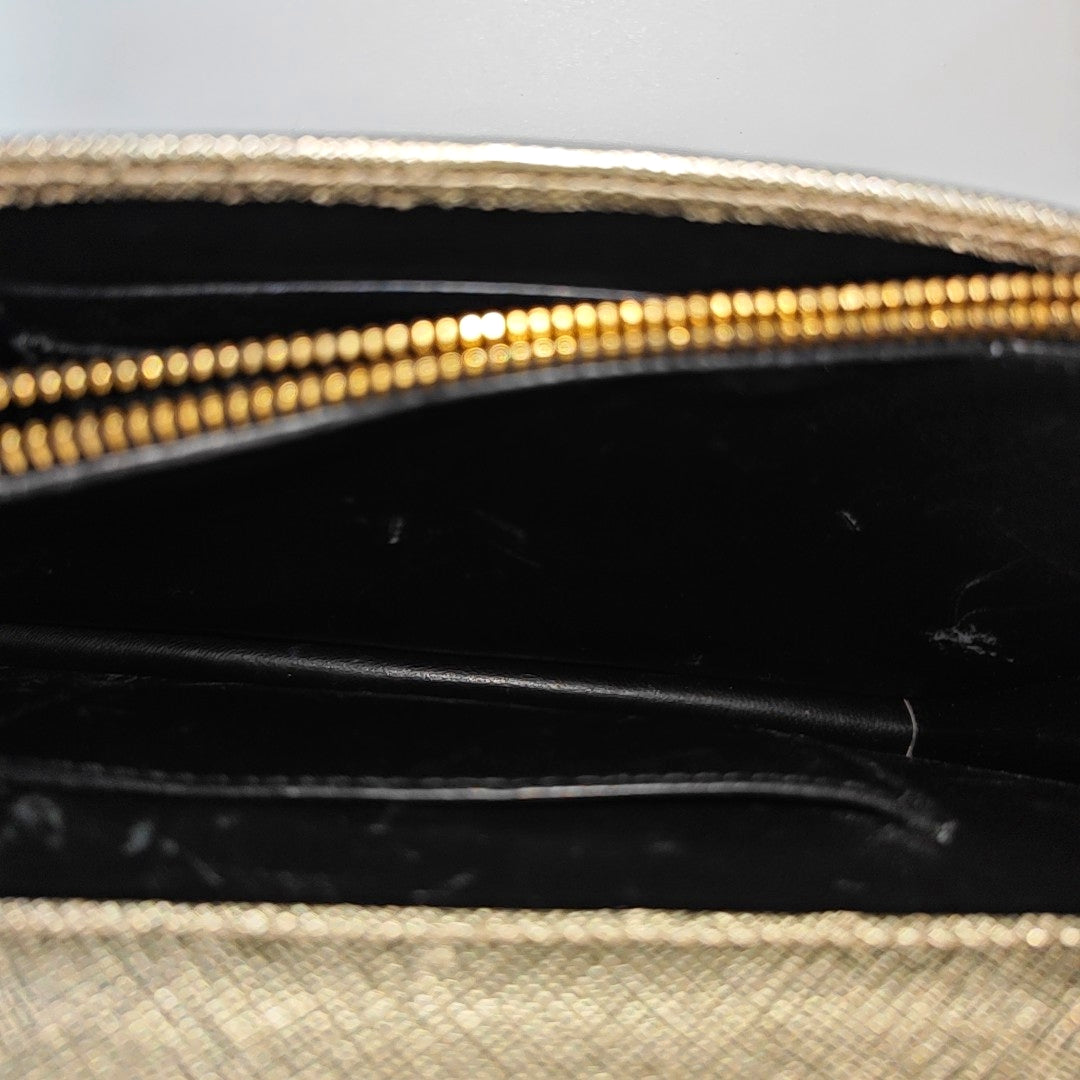 Saffiano Calfskin Shoulder Bag Gold